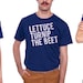lettuce turnip the beet - unisex M - dark blue heather track shirt - READY TO SHIP