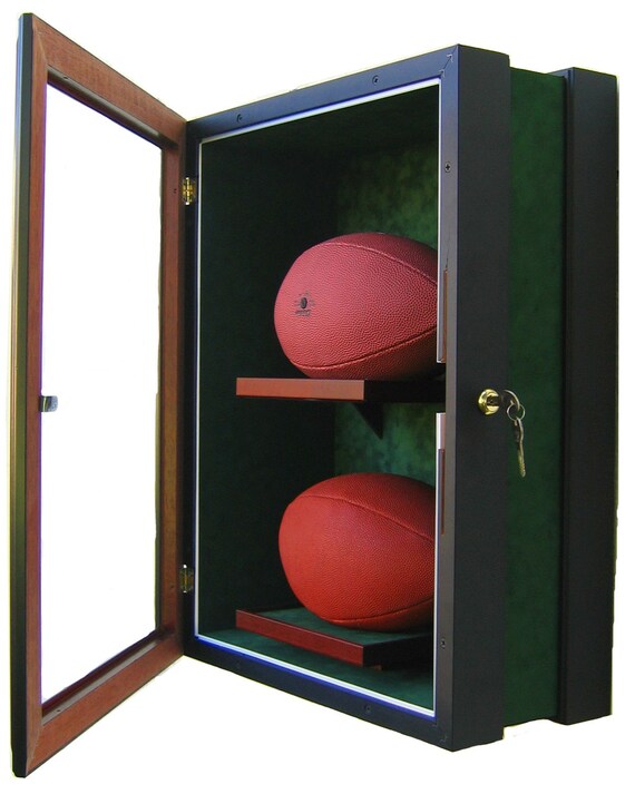 2 Football Display Case