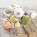 Sea Urchin Collection - Elegant Sea Urchin and Pearl Cuff - Pick Your Color - Pink Green White