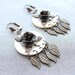 Flowers of Love Earrings - Brass Roses and Leaves with Mother of Pearl