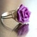 Violet Pearl Rose Ring, Gifts under 20, Bridal, Wedding