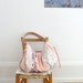 Modern Patchwork Pleated Bag with Italian Leather Handle in Pink - Le Jardin des Fleurs Series - One of A Kind