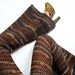 Woodsmaiden Wool Crochet Bell Bottom Pants / Flared Leggings - Size Small