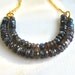 Amazing, Brilliant Blue Labradorite Double Strand Faceted Focal Necklace, 22kg Vermeil...