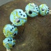 Handmade Lampwork Glass Bead Set (5) -Blue Spacecraft- by Andrea Pirkey SRA