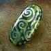 Handmade Lampwork Glass Focal Bead -Silver Scrolls- by Jason Powers SRA