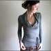Charcoal Cowl Top- made to order