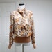1970 vintage fall colors PAISLEY long sleeve shirt . medium . made in USA