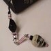 Pink And Black Skull Beaded Bookmark