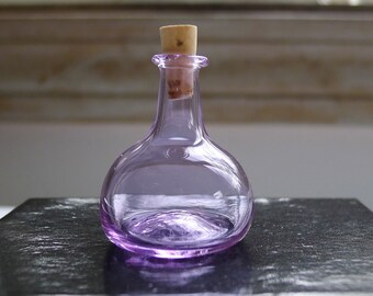 Small Purple Bottle Hand Blown and Created by Jenn Goodale