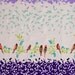 NEW Etsuko Furuya - Kokka - Japanese Import - Bird Border - Purple