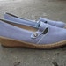 Cute Vintage 70s 80s Denim Espadrilles Shoes Size 7