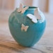 Butterfly Vase-Robin's Egg Blue