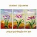Abstract tulip, Contemporary acrylic painting Natural flower Organic Art 39x24x1.6