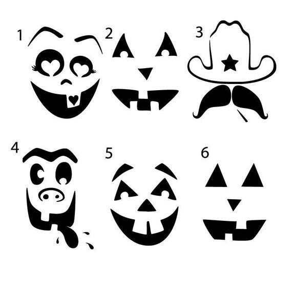 Pumpkin face Halloween Vinyl Decal