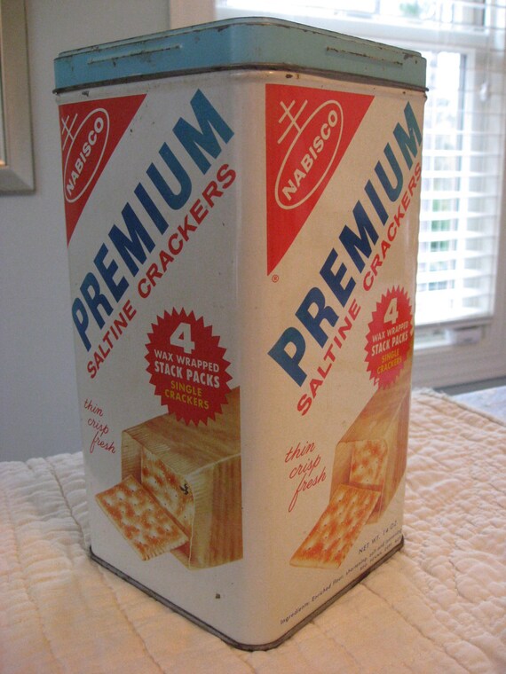 Vintage Premium Saltine Cracker Storage Tin