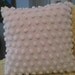 Vintage Chenille Pillow - Giant Pops - White on White - Cabin Crafts