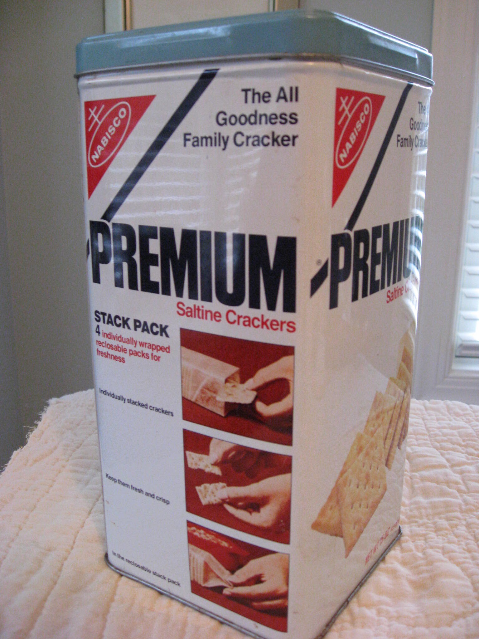 Vintage Premium Saltine Cracker Storage Tin