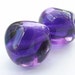 Lampwork Beads Glass Purple Jewel Nugget Beads