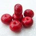 Lampwork Glass Spacer Beads Light Red