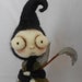 the GRIM REAPER Ooak needle felted art doll