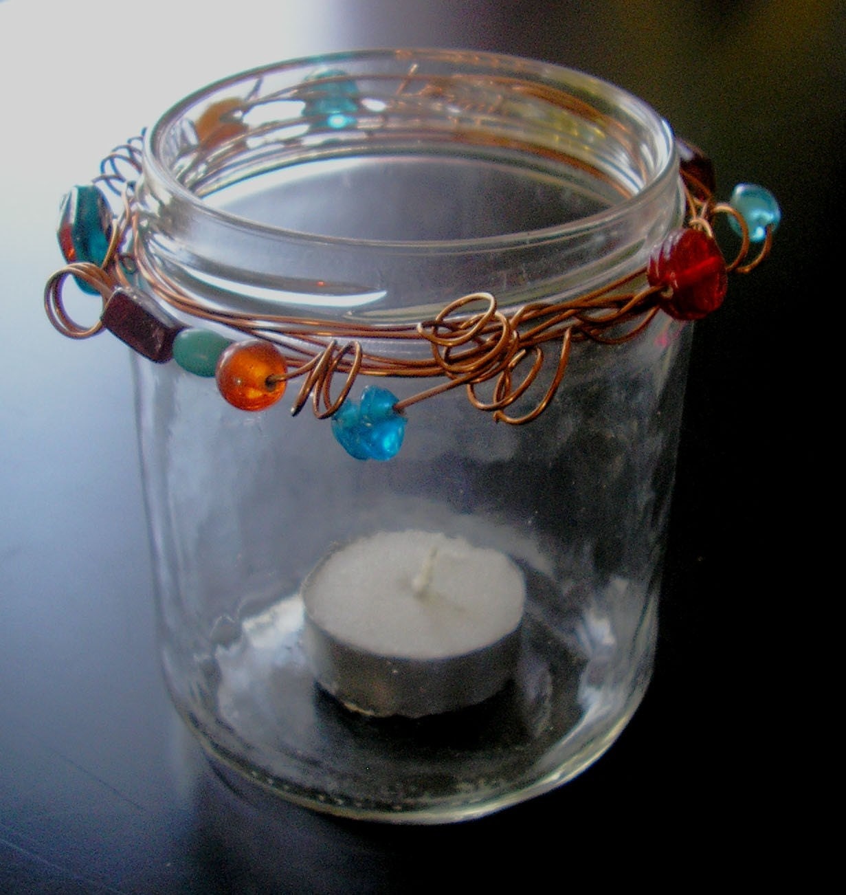 Recycled Glass Candle Holder