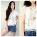 Vintage White Open Weave Top xs s
