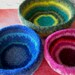 Bright Stripes Felted Whatnot Bowls - Set of 3