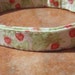 Retro Collection- French Strawberry- - Retro Vintage Japanese Summer Strawberry Organic Cotton Cat Collar SIZE SMALL BREAKAWAY - - All Antique Brass Hardware