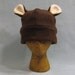 Dark Brown Fuzzy Bear Hat