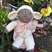 Hand Knit Lamb Doll/ Ivy