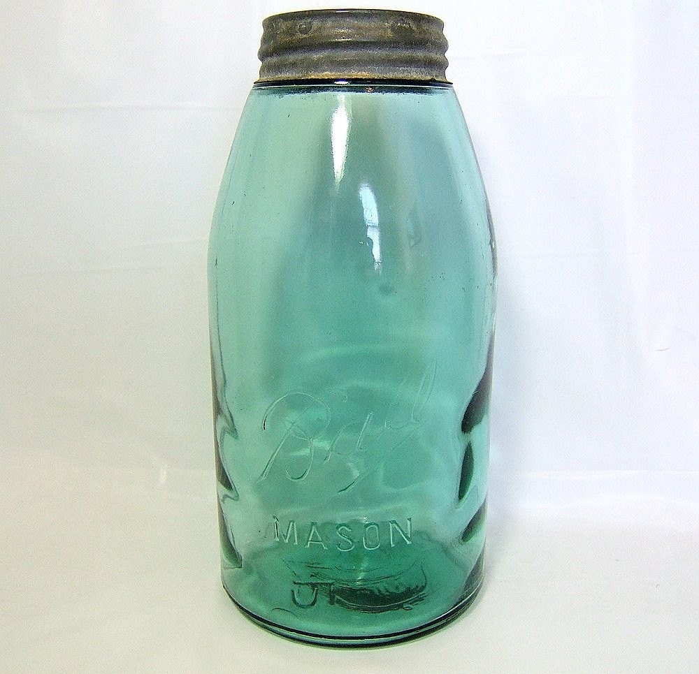 Antique Tapered 1/2 gal. Ball Mason Jar from 1910