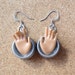 Upcycled Barbie Doll Hands - silver caps