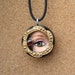 Upcycled Doll Eye Bottle Cap Pendant