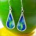 Waves- cloisonne enamel earrings
