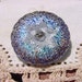 Azure Golden Lace Floral Star Center Czech Glass Button