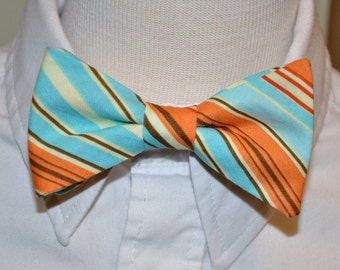 Bowtie for Little Boys Retro Orange Stripe