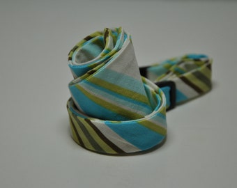 Freestyle Bow Tie for Men River Blue Stripe