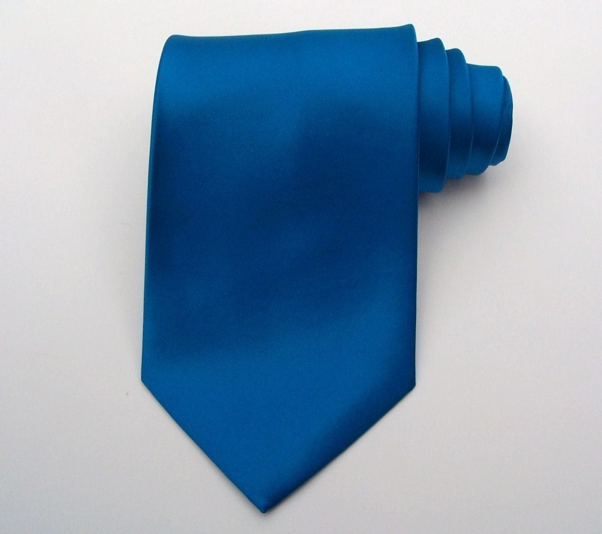 Men's Necktie Peacock Blue Solid Color Men's Ties