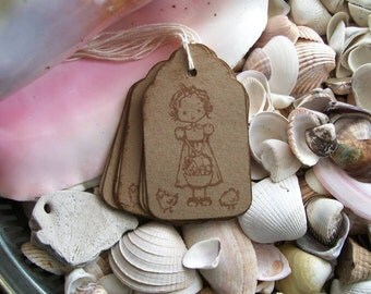 Tags-Chicks-Easter basket-Kraft Brown