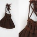 1930s brown woven chiffon deco satchel handbag