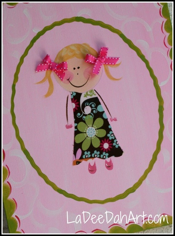 Items similar to Sweet Little Girl Custom Wall Art Personalized on Etsy