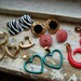 FREE SHIPPING Vintage Earring Lot - 1980's Pierced Earrings 7 pairs