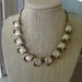 FREE SHIPPING Vintage Necklace with Iridescent Square Accents