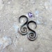 14G - Silver Tipped Squid Ink - mini Spiral Hoops