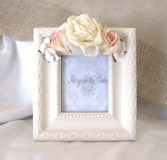 Items similar to Floral Picture Frame......Pink and Cream on Etsy