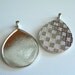 10 Teardrop Pendant Blank Silver Extra Large Bail