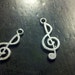Cleft Notes Music Charm Pendants- 40 pcs