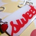 Sweet Heart Valentines- Red and White Epoxy Necklace