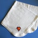 Blanket Baby White Knit Cotton Receiving Blanket with Embroidered Emblem